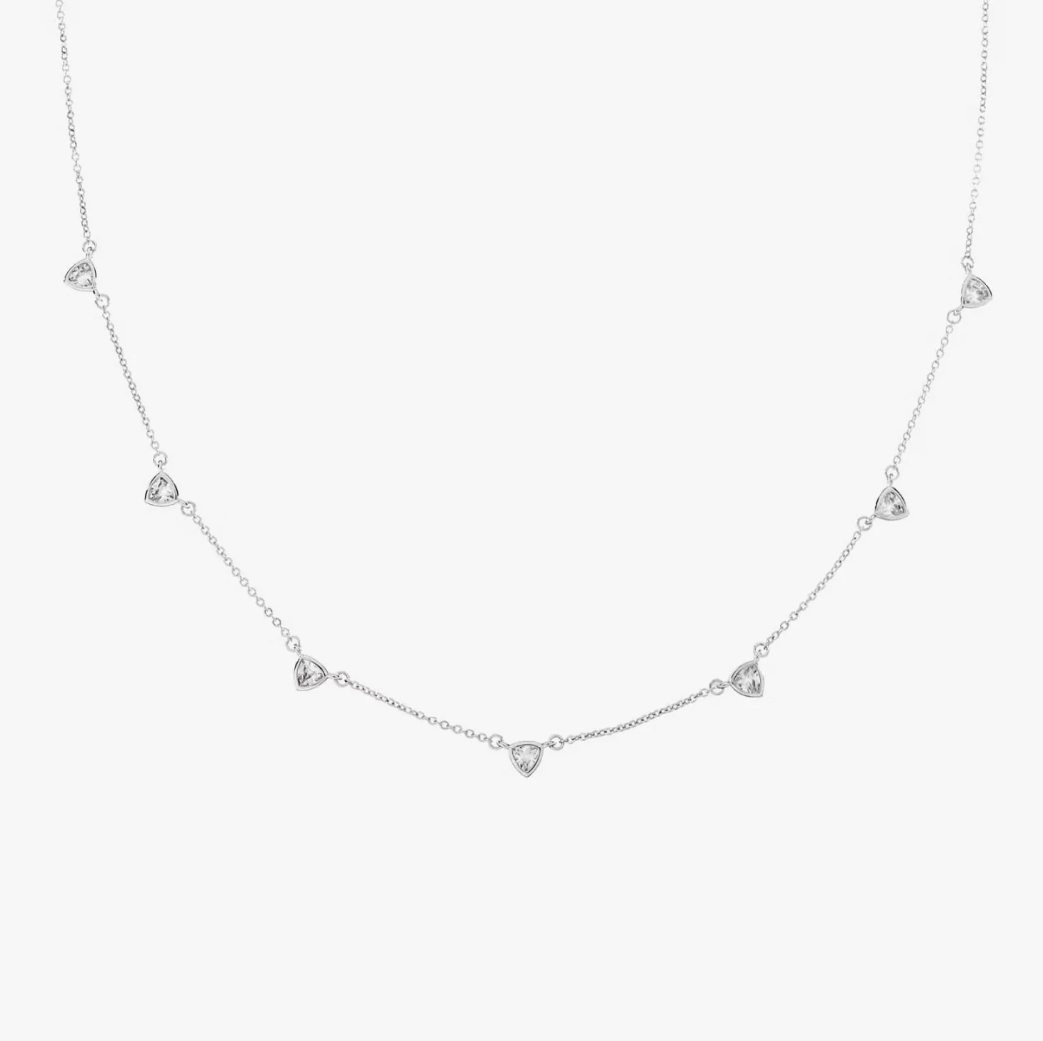 Carleigh CZ Drop Silver Necklace Brenda Grands