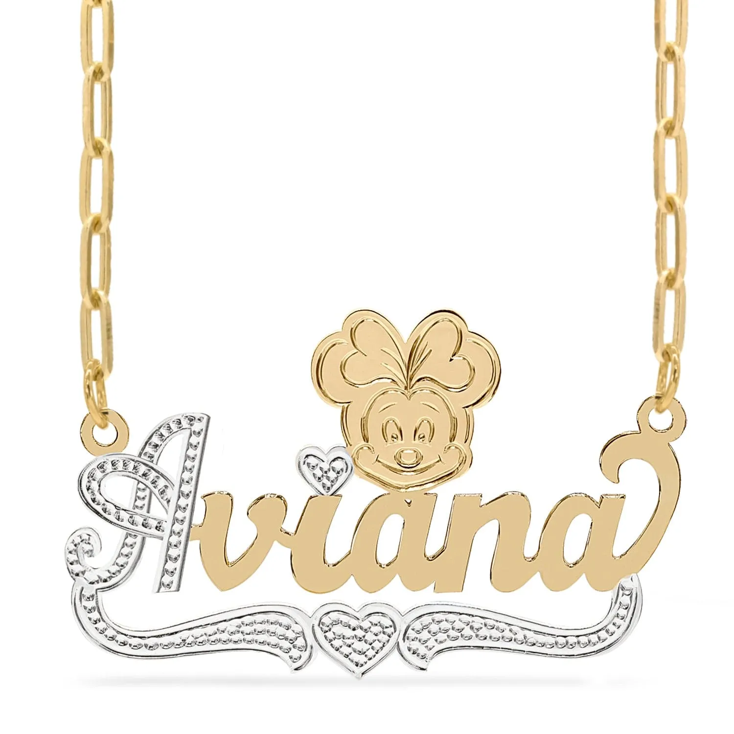 Cartoon Nameplate Necklace Aviana