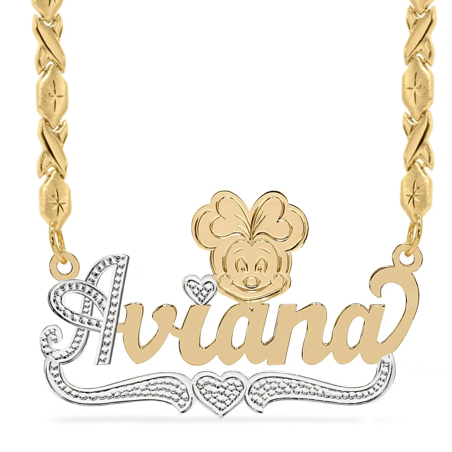 Cartoon Nameplate Necklace Aviana