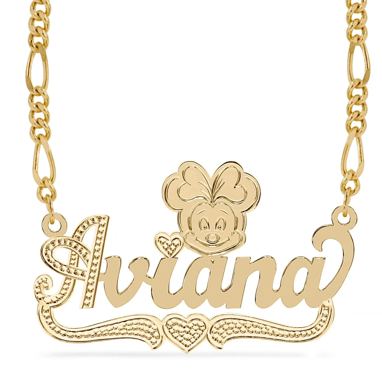 Cartoon Nameplate Necklace Aviana