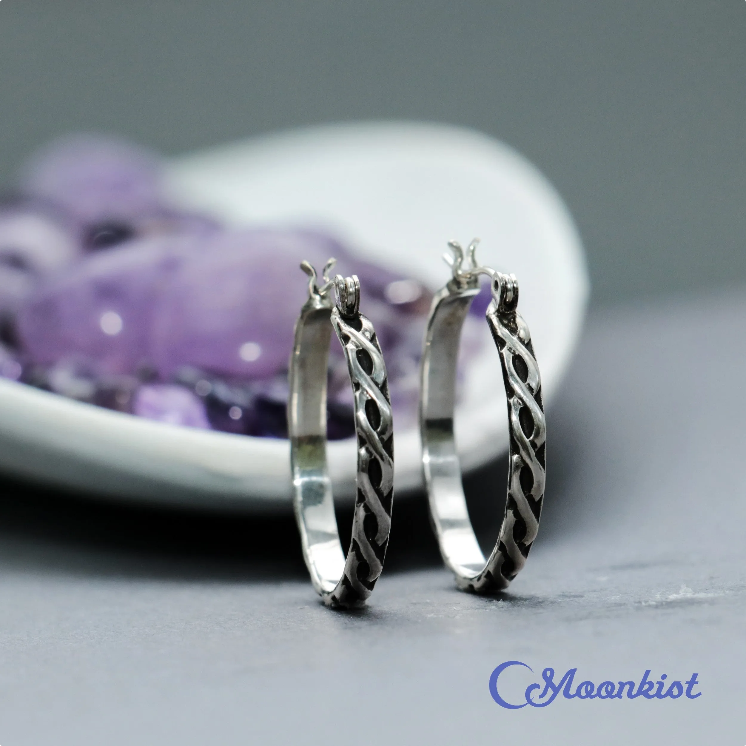 Celtic Sterling Silver Hoops  | Moonkist Designs