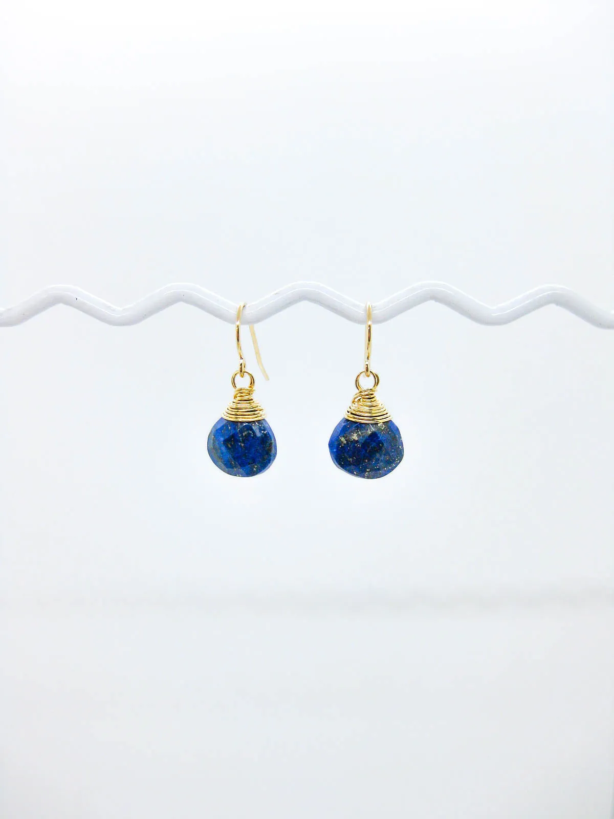 Chamomile: Lapis Earrings - e705