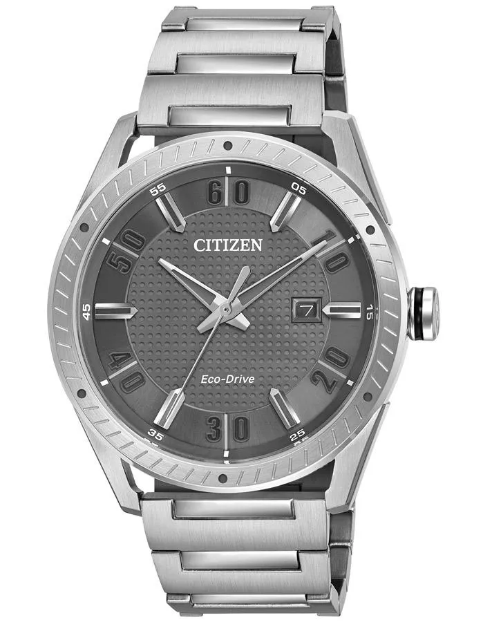 Citizen DRIVE CTO Mens Watch - Stainless - Grey Dial - Bracelet - Date - 100m