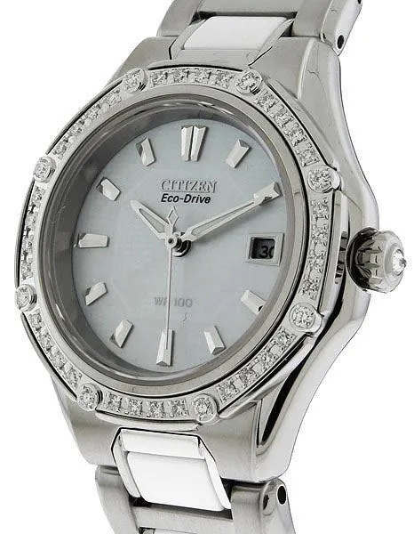 Citizen Ladies Signature Octavia 41 Diamond Dress Watch - Steel and Ceramic