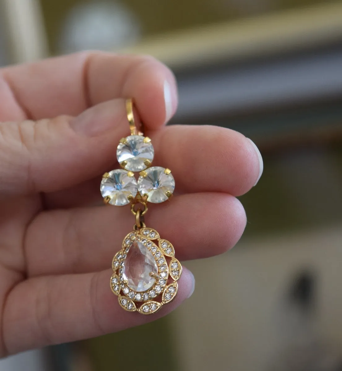 Clear Crystal Marie Therese Earrings