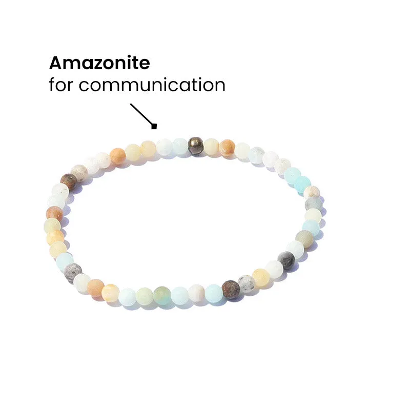 Communication Matte Amazonite Delicate Bracelet