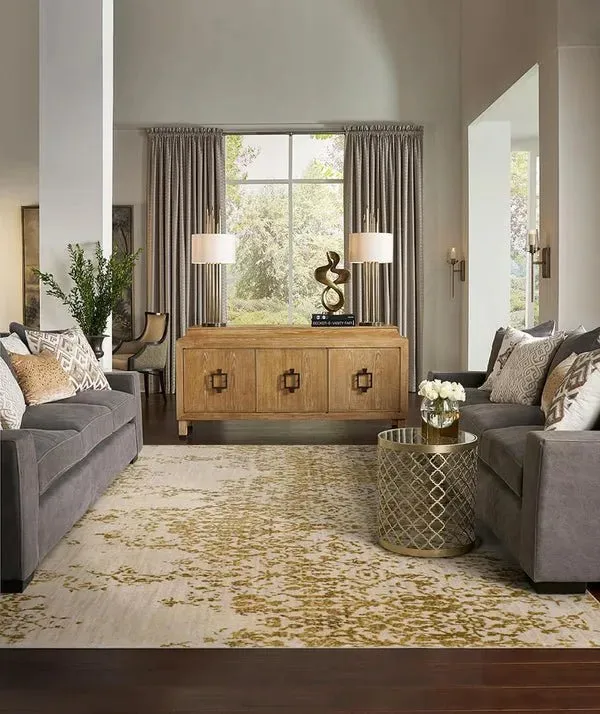 Cosmopolitan Nirvana Brushed Gold by Virginia Langley 90953 20047 Rug