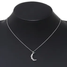 Crescent Pendant Short Chain Necklace