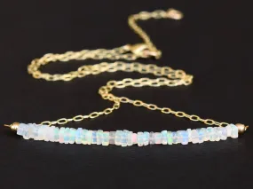 Dainty Opal & Gold Filled Necklace