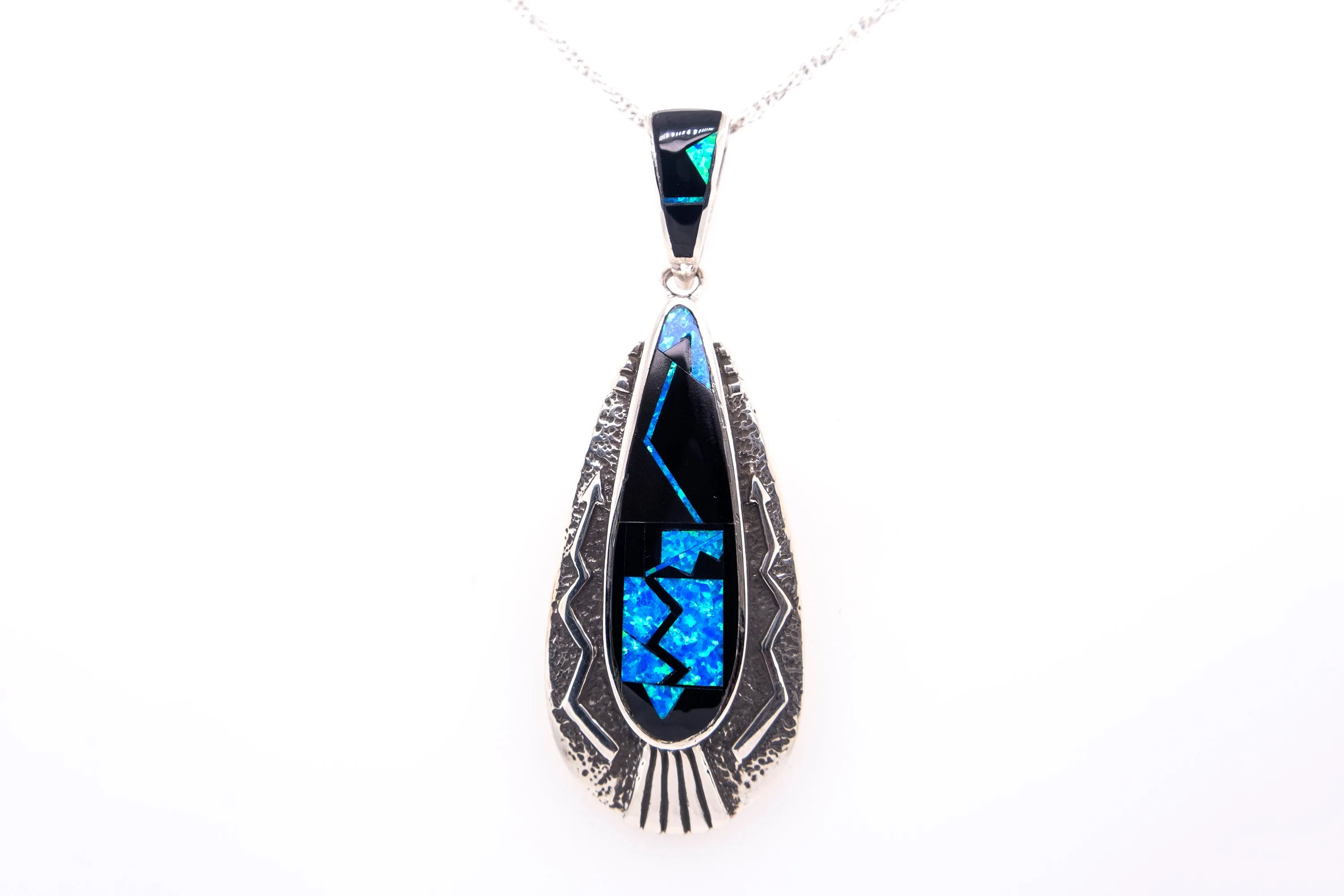 David Rosales Black Beauty Pendant with Silver Arrows