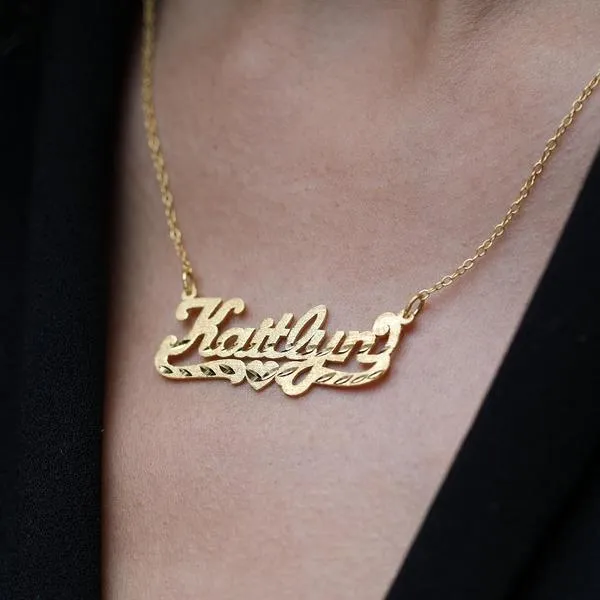 Diamond Cut Name Necklace