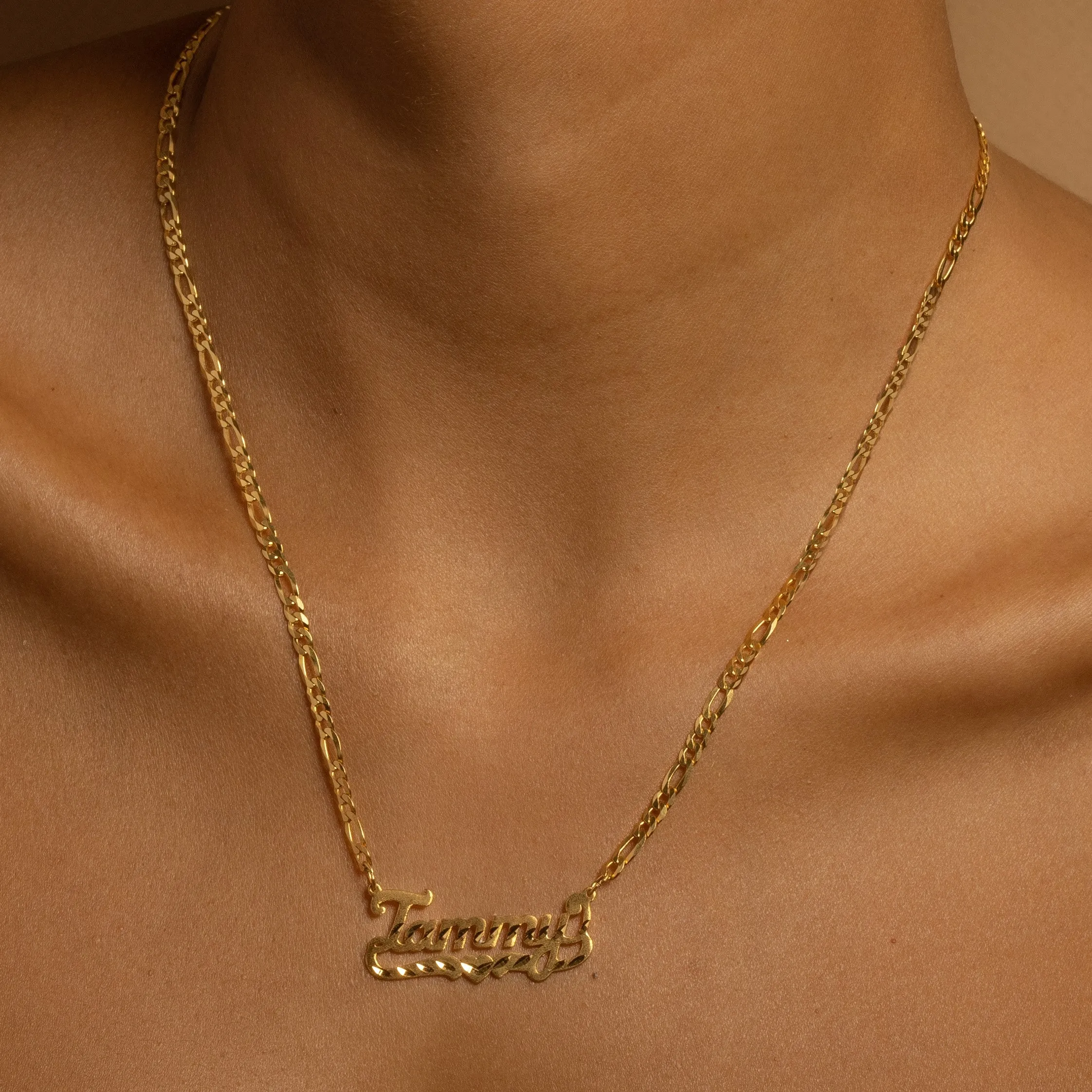 Diamond Cut Name Necklace