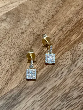 Diamond Drop Post Earrings