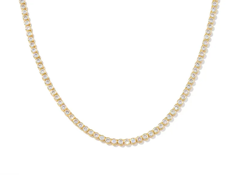 Diamond Tennis Necklace in Gold