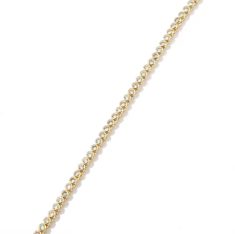 Diamond Tennis Necklace in Gold