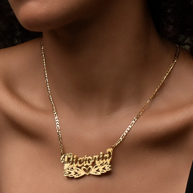 Double Plated Diamond Cut Name Necklace