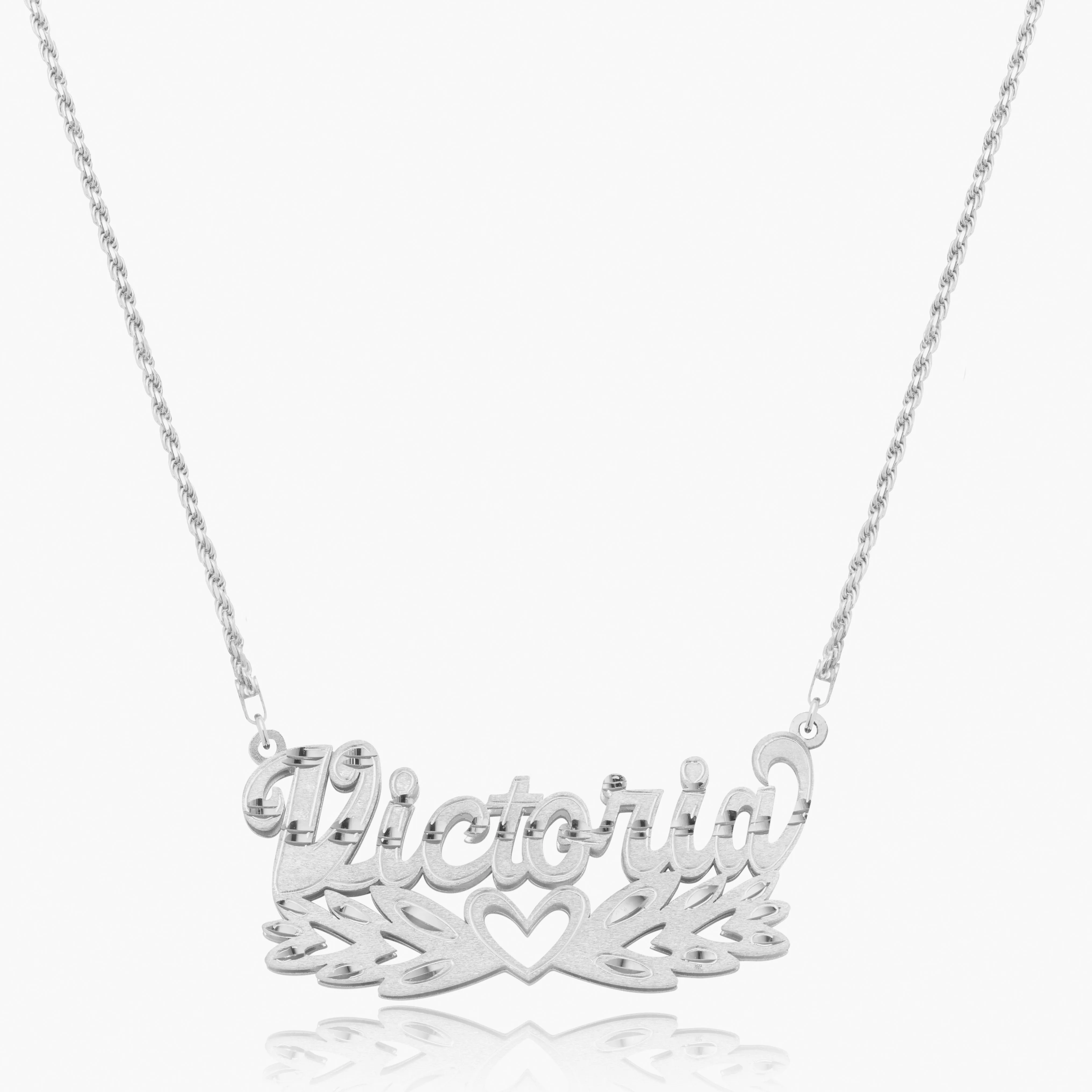 Double Plated Diamond Cut Name Necklace