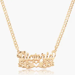 Double Plated Diamond Cut Name Necklace