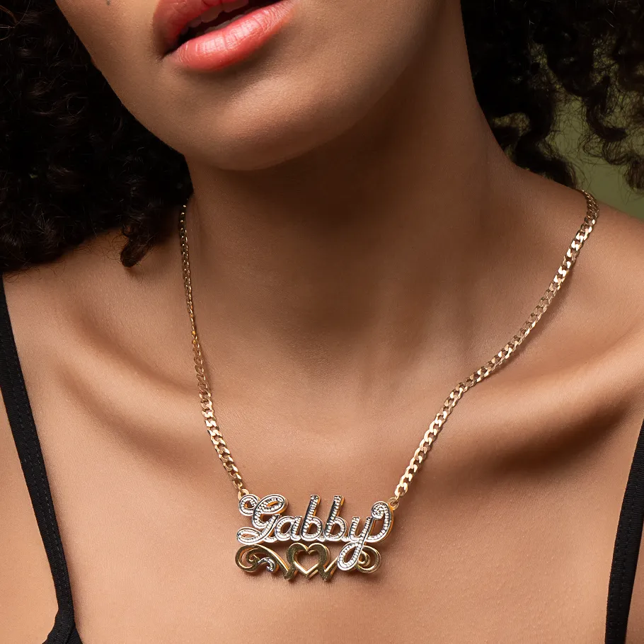 Double Plated Heavenly Love Name Necklace