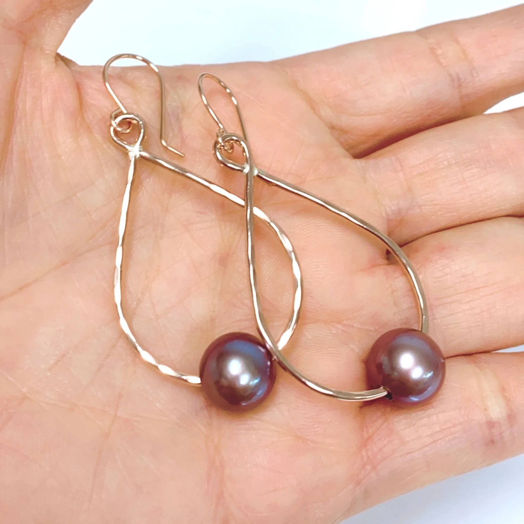 Earrings STELLA - lavender Edison pearls (E580)