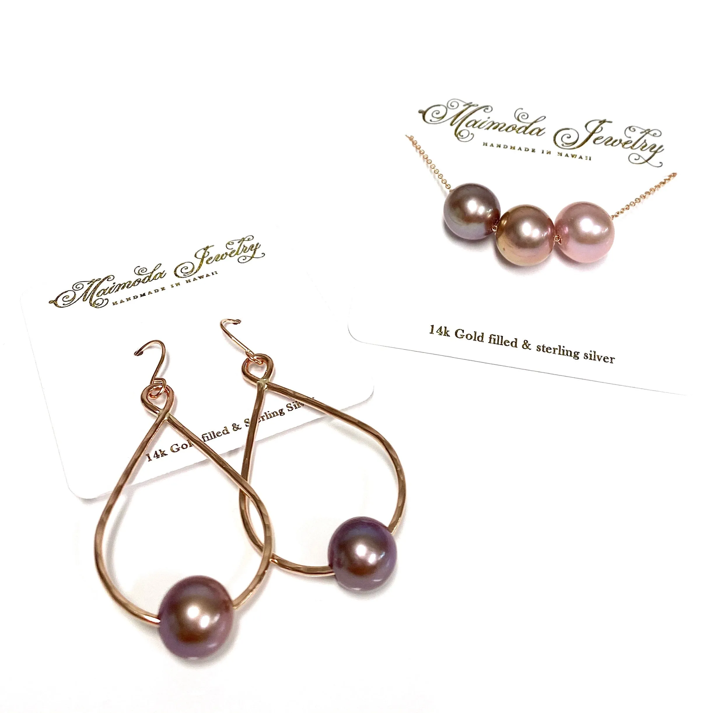 Earrings STELLA - lavender Edison pearls (E580)