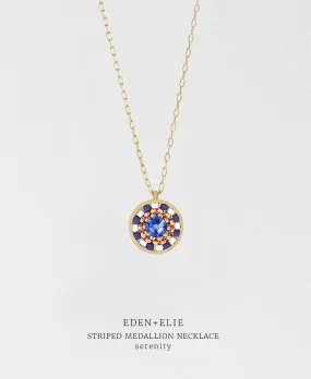 EDEN   ELIE Striped Medallion necklace - Serenity