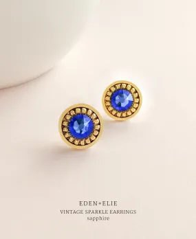 EDEN   ELIE Vintage Sparkle stud earrings - sapphire blue