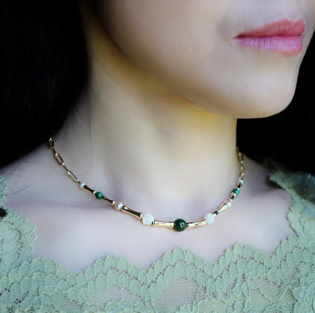 Elf Forest Necklace Gold