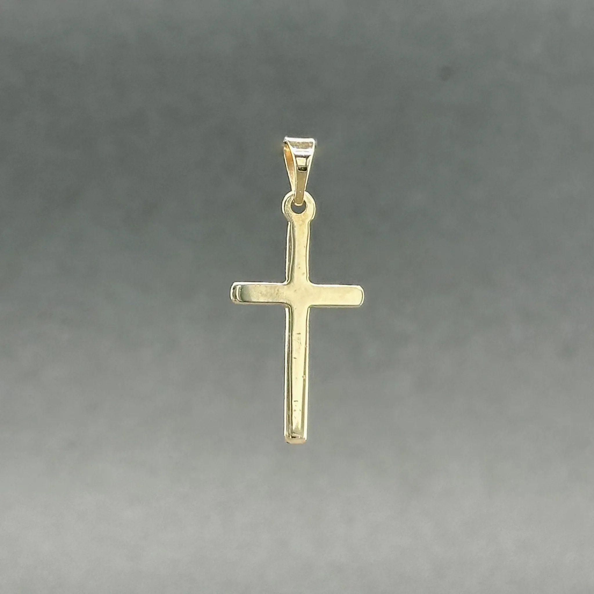 Estate 14K Y Gold 24.30mm Cable Cross Pendant