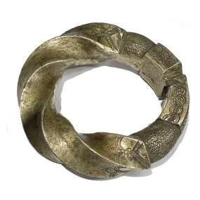 Extra Large Fine Djerma Dowry Currency Bangle - Handcrafted Nigerian Traditional Jewelry