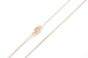 Finished Rolo Cable Chain Choker Necklace with Lobster Claw Clasp | 18K gold plated over Brass Hypoallergenic Wholesale HarperCrown B305