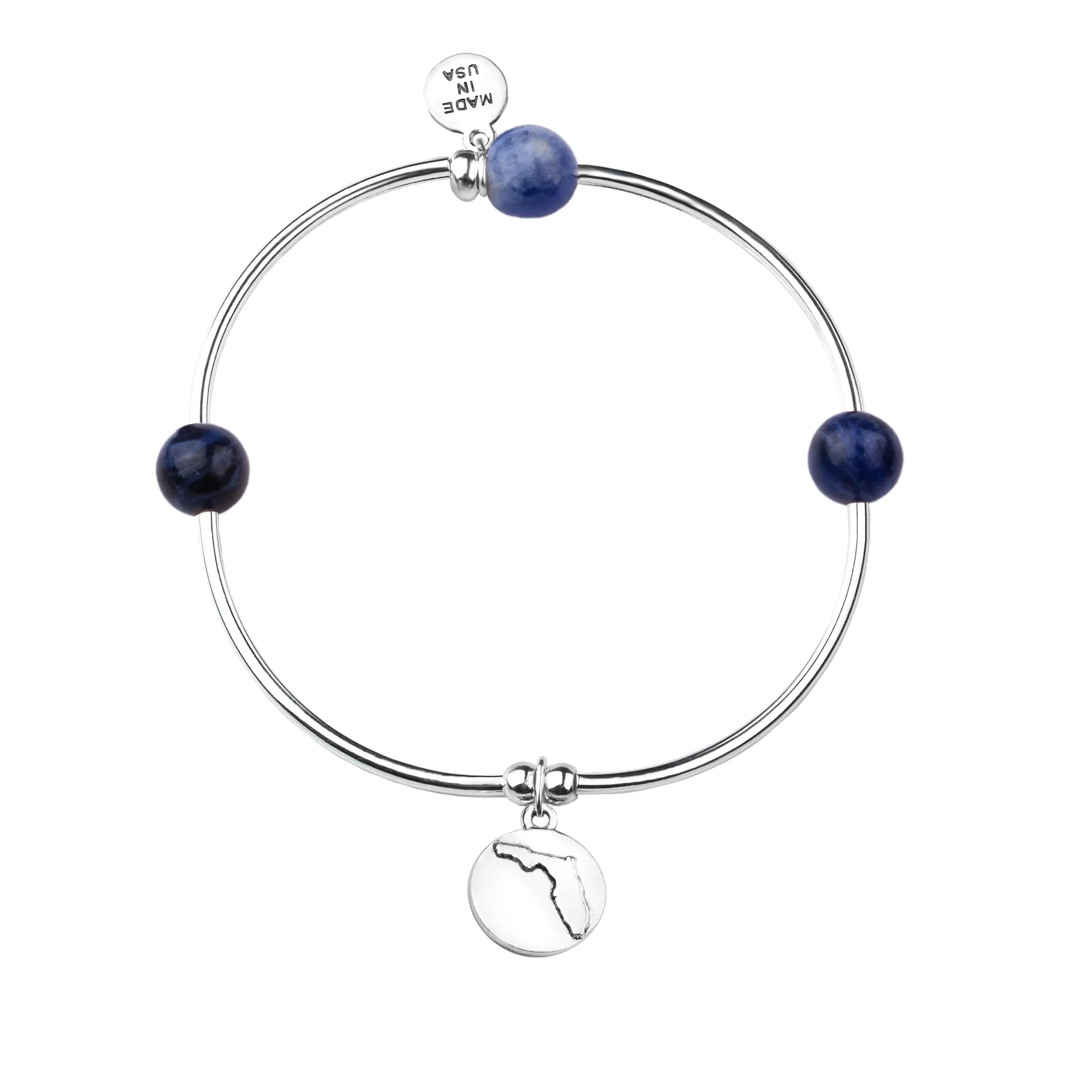 Florida | Bangle Charm Bracelet | Sodalite - Inner Peace