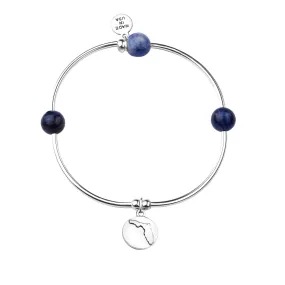 Florida | Bangle Charm Bracelet | Sodalite - Inner Peace