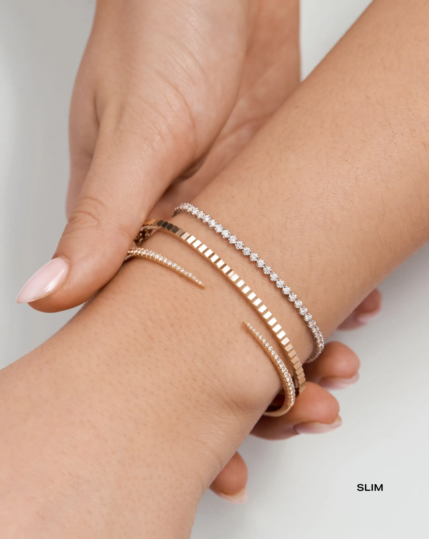 Gold Fluted Bangle Bracelet