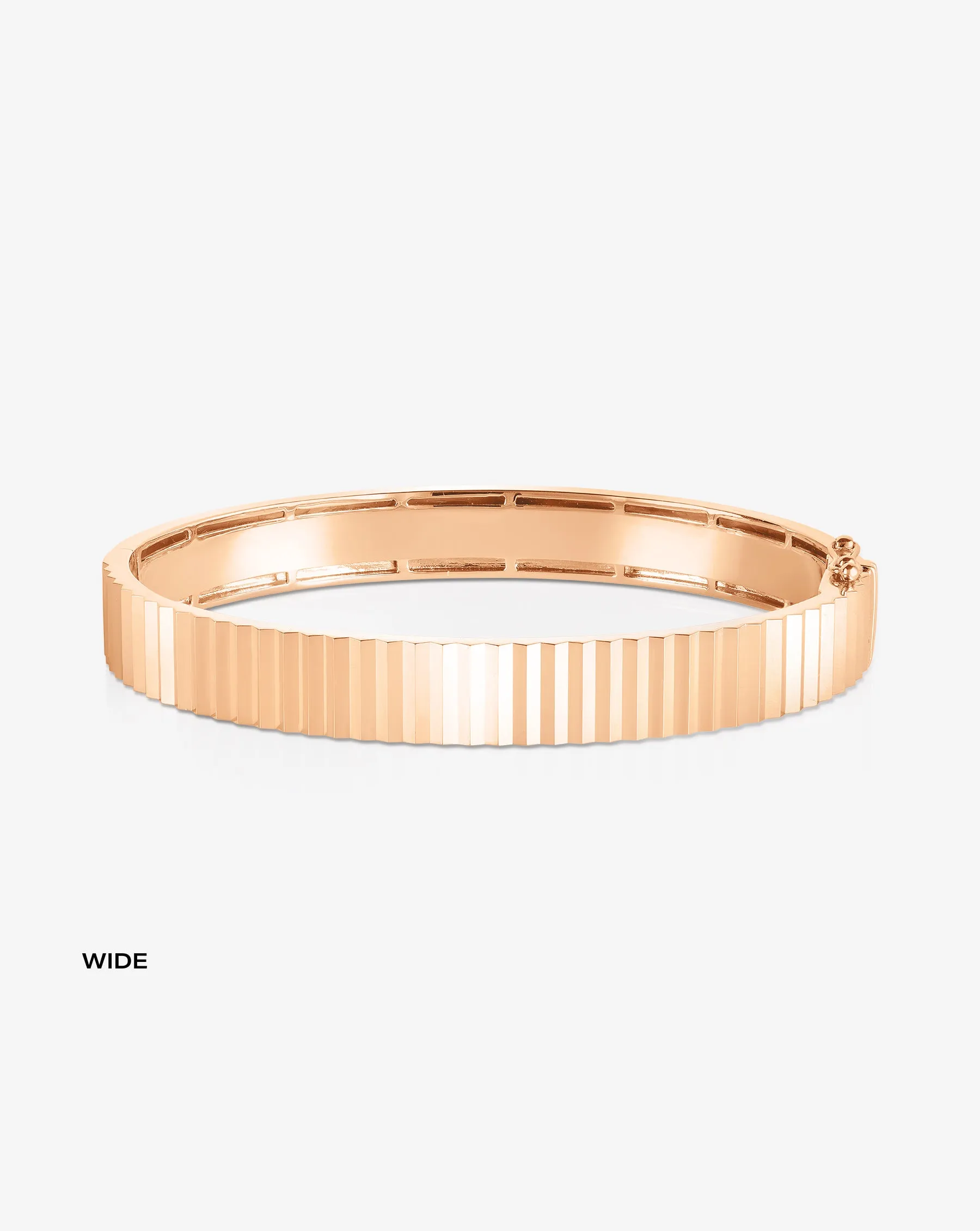 Gold Fluted Bangle Bracelet