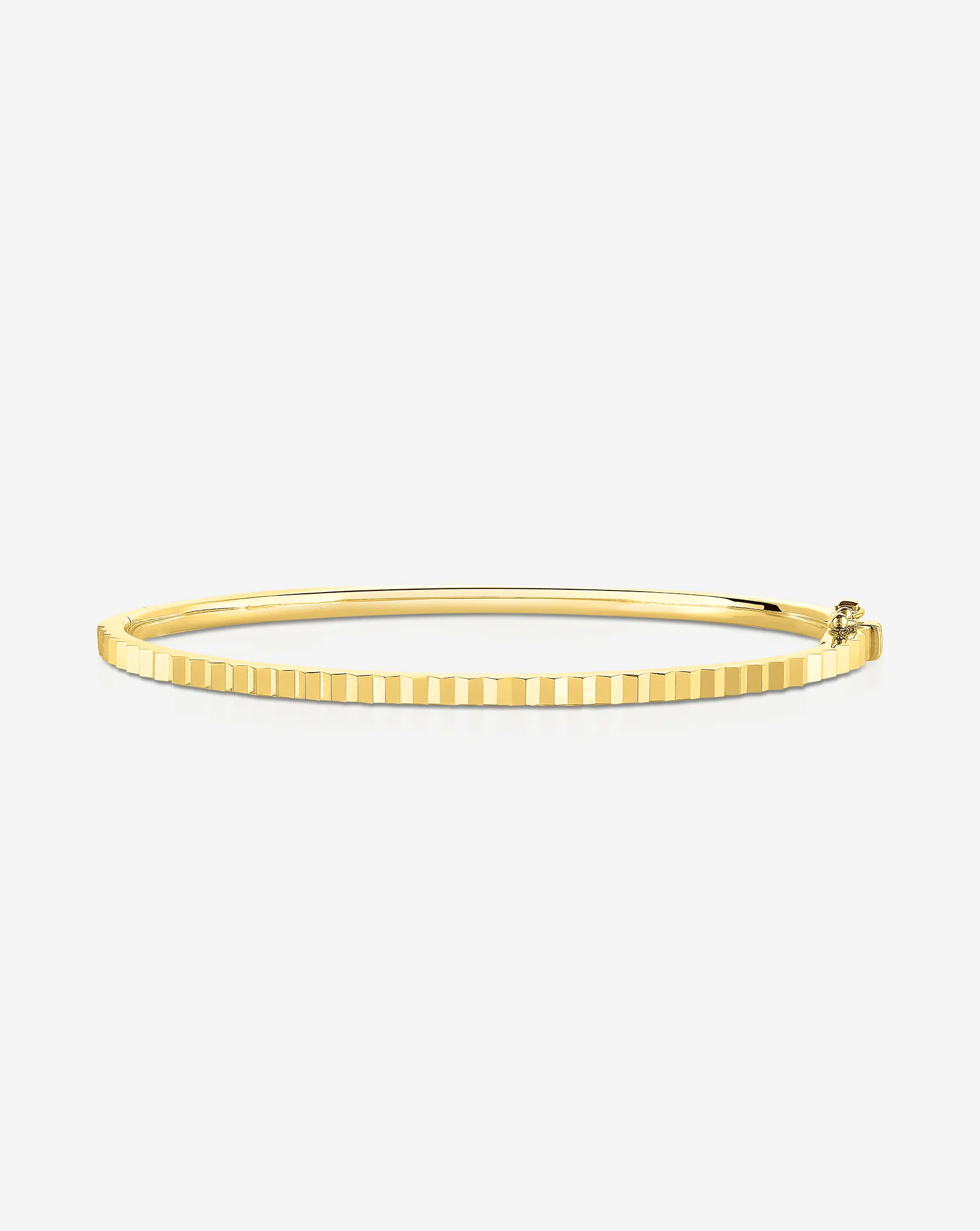 Gold Fluted Bangle Bracelet