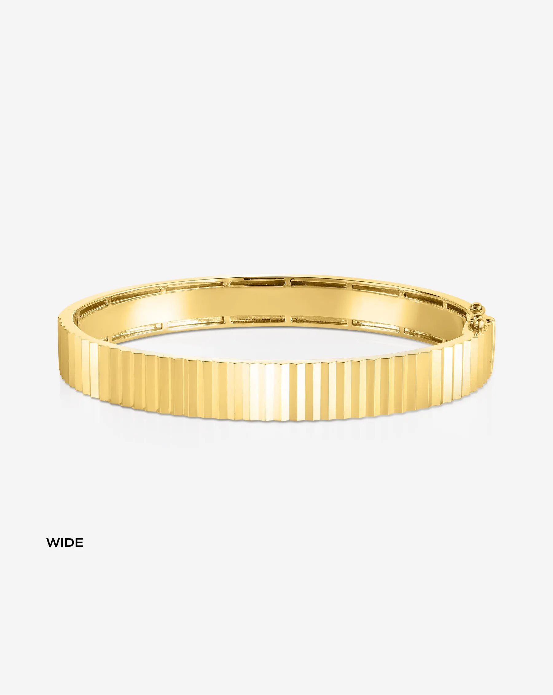 Gold Fluted Bangle Bracelet