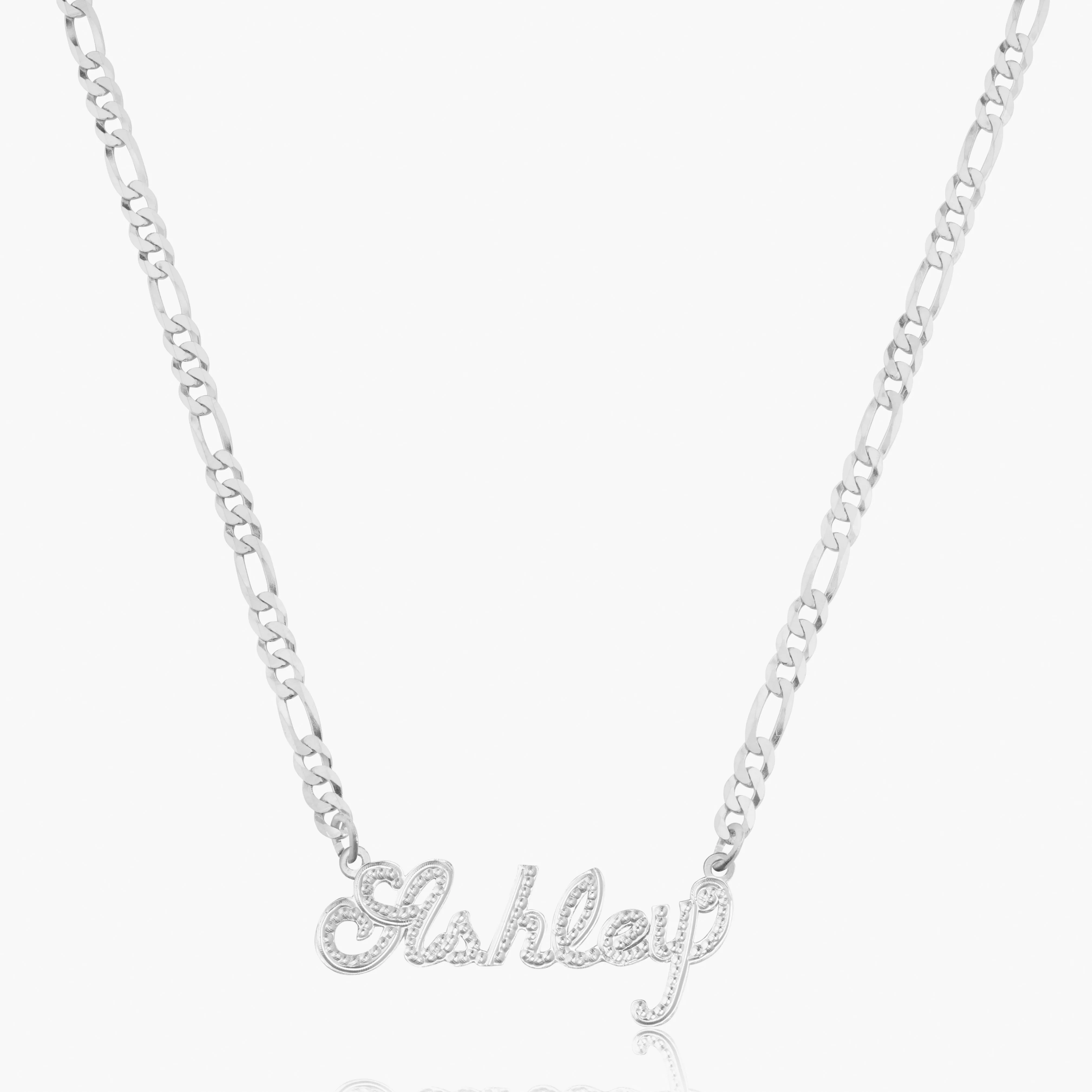 Frosted Script Name Necklace