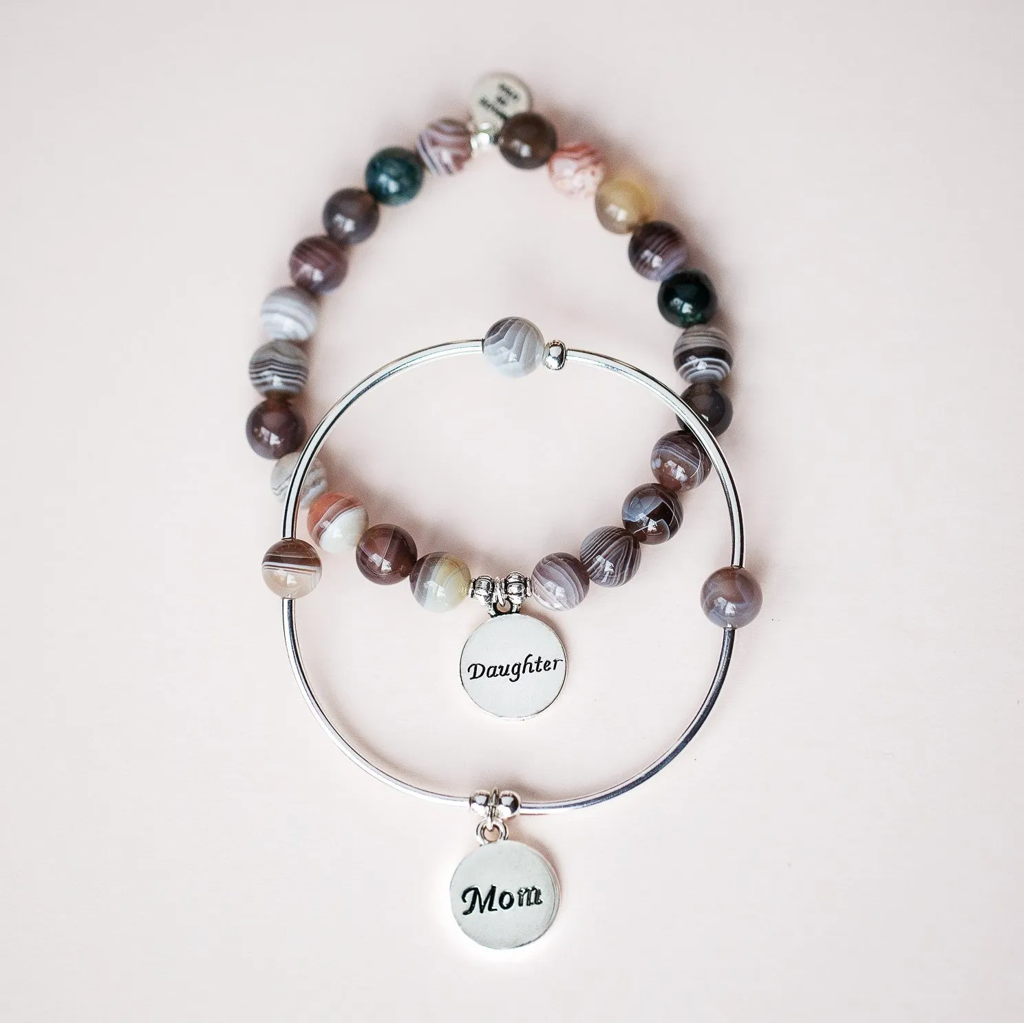 Godmother | Soft Bangle Charm Bracelet | Amazonite