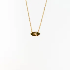 Gold Vermeil Indie Oblong Disc Necklace