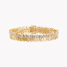 Golden Midi Stacker Diamond Tennis Bracelet