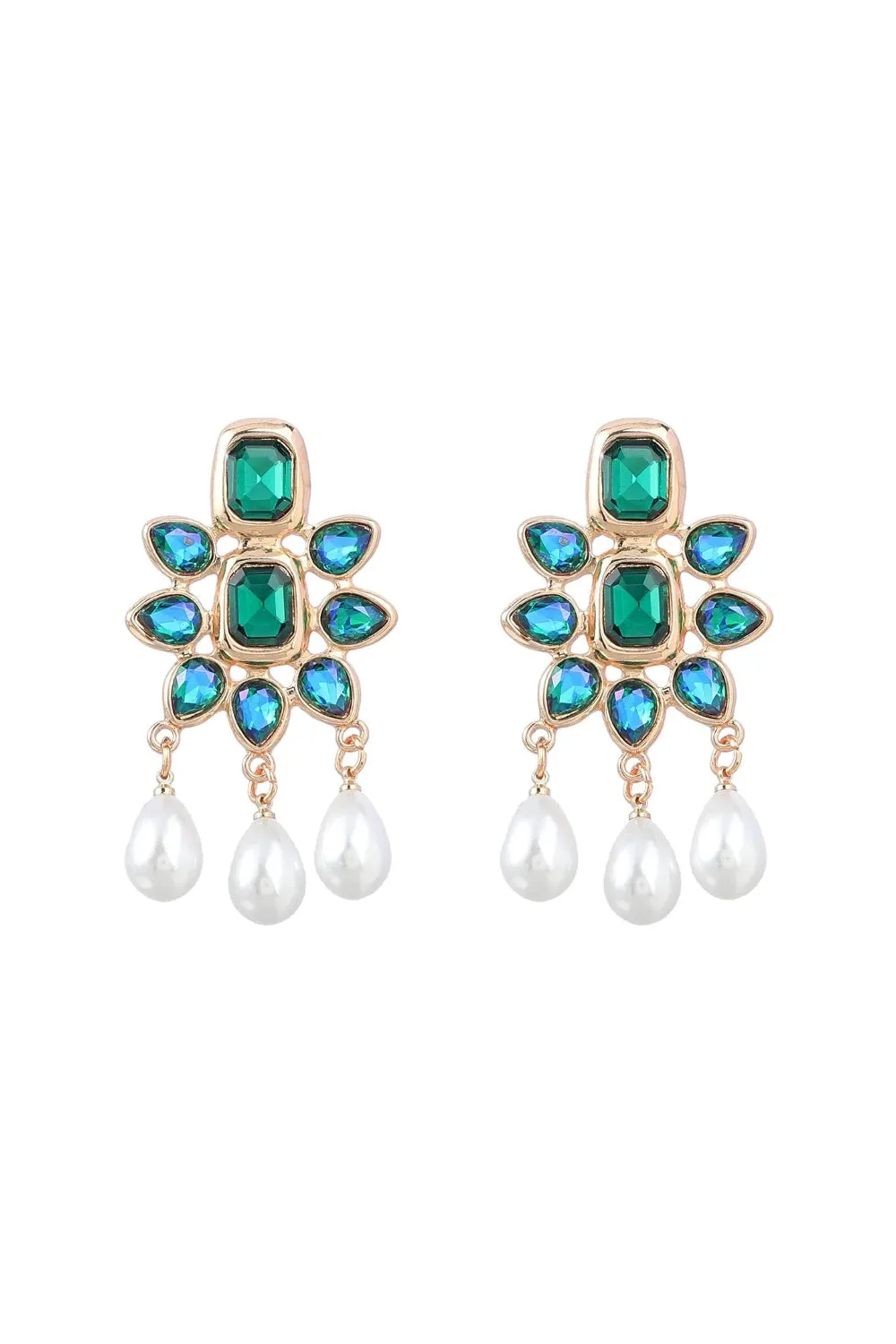 GOSSIP PEARL EARRINGS GREEN