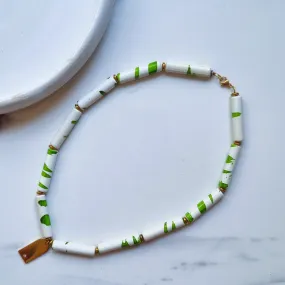 Greenn'white necklace