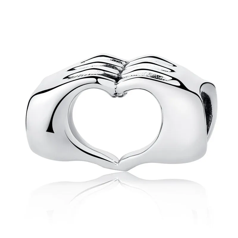 Guardian Heart 925 Sterling Silver Charms for Bracelets Love Heart Bead Charm for Pandora Bracelet Charm