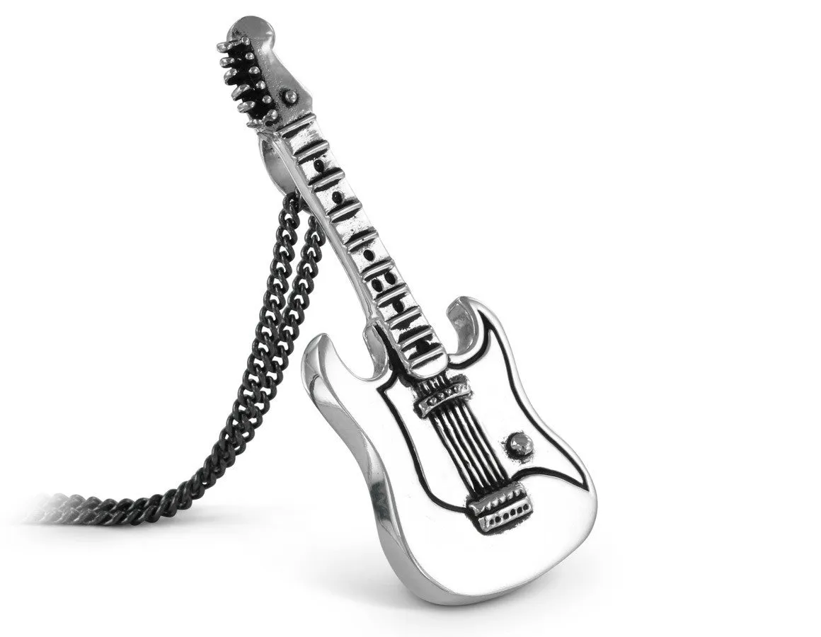 Guitar Necklace - Silver