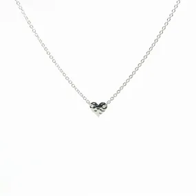 Hammered Silver Heart Necklace