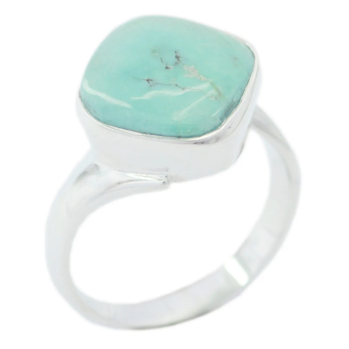 Handsome Gem Turquoise Silver Ring Personalized Jewelry For Moms