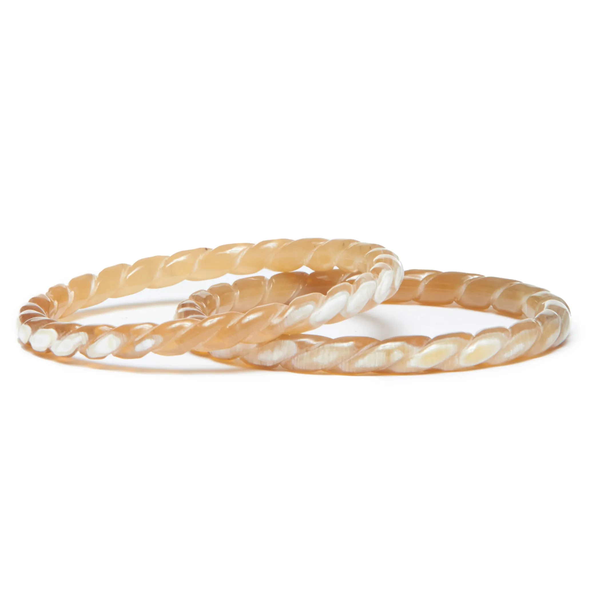 Horn Twist Bangle Pair