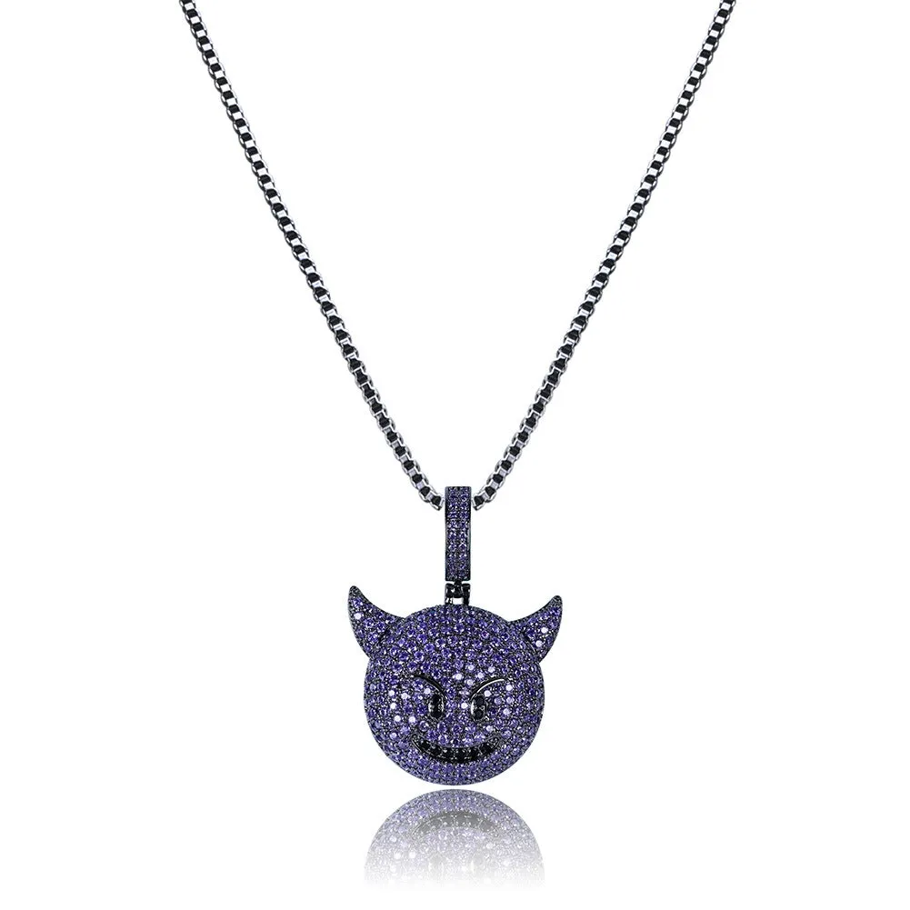 Iced Purple Demon Pendant