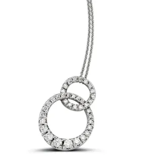 Interlocking Love Circles Diamond Pendant